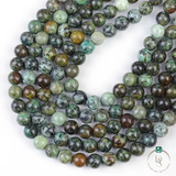 Natural African Turquoise Round Beads String