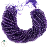 Natural Amethyst Round Beads String