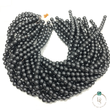 Natural Black Hematite Round Beads String