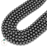 Natural Black Hematite Round Beads String