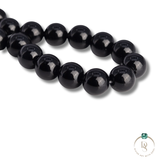 Natural Black Onyx Round Beads String