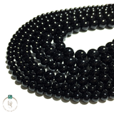 Natural Black Onyx Round Beads String