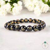 Natural OM Mani Black Onyx Bracelet