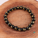 Natural OM Mani Black Onyx Bracelet