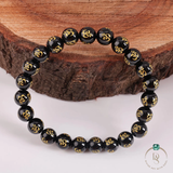 Natural OM Mani Black Onyx Bracelet