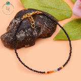 Natural Black Onyx With Seven Chakra Protection Bracelet