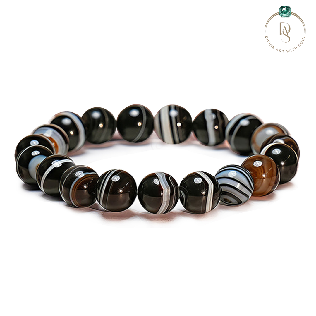 Natural Black Sulemani Hakik Bracelet