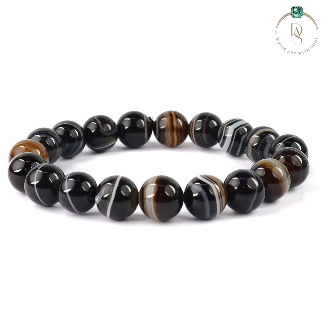 Natural Black Sulemani Hakik Bracelet