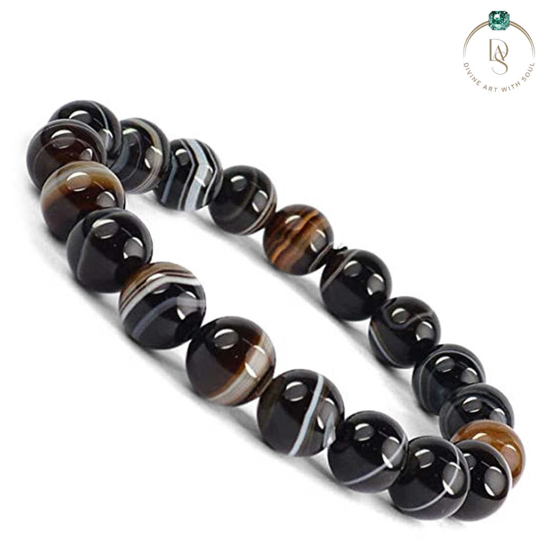 Natural Black Sulemani Hakik Bracelet