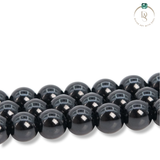 Natural Black Tourmaline Round Beads String