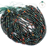 Natural Blood Stone Round Beads String