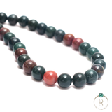 Natural Blood Stone Round Beads String