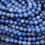 Natural Blue Aventurine Round Beads String