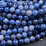 Natural Blue Aventurine Round Beads String