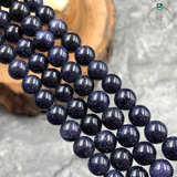 Natural Blue Sunstone Round Beads String