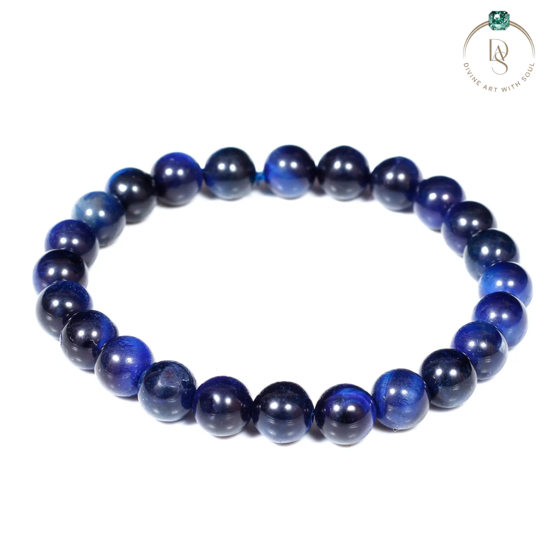 Natural Blue Tiger Cat's Eye Bracelet