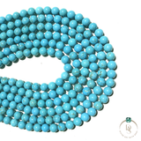 Natural Blue Turquoise Round Beads String