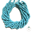 Natural Blue Turquoise Round Beads String
