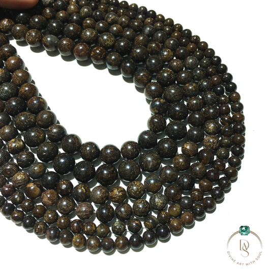 Natural Bronzite Round Beads String