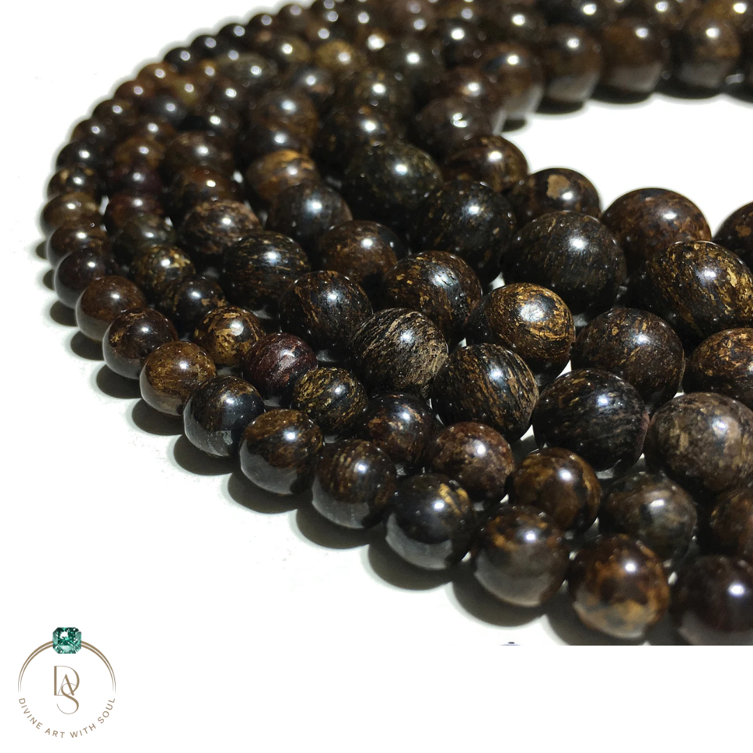 Natural Bronzite Round Beads String