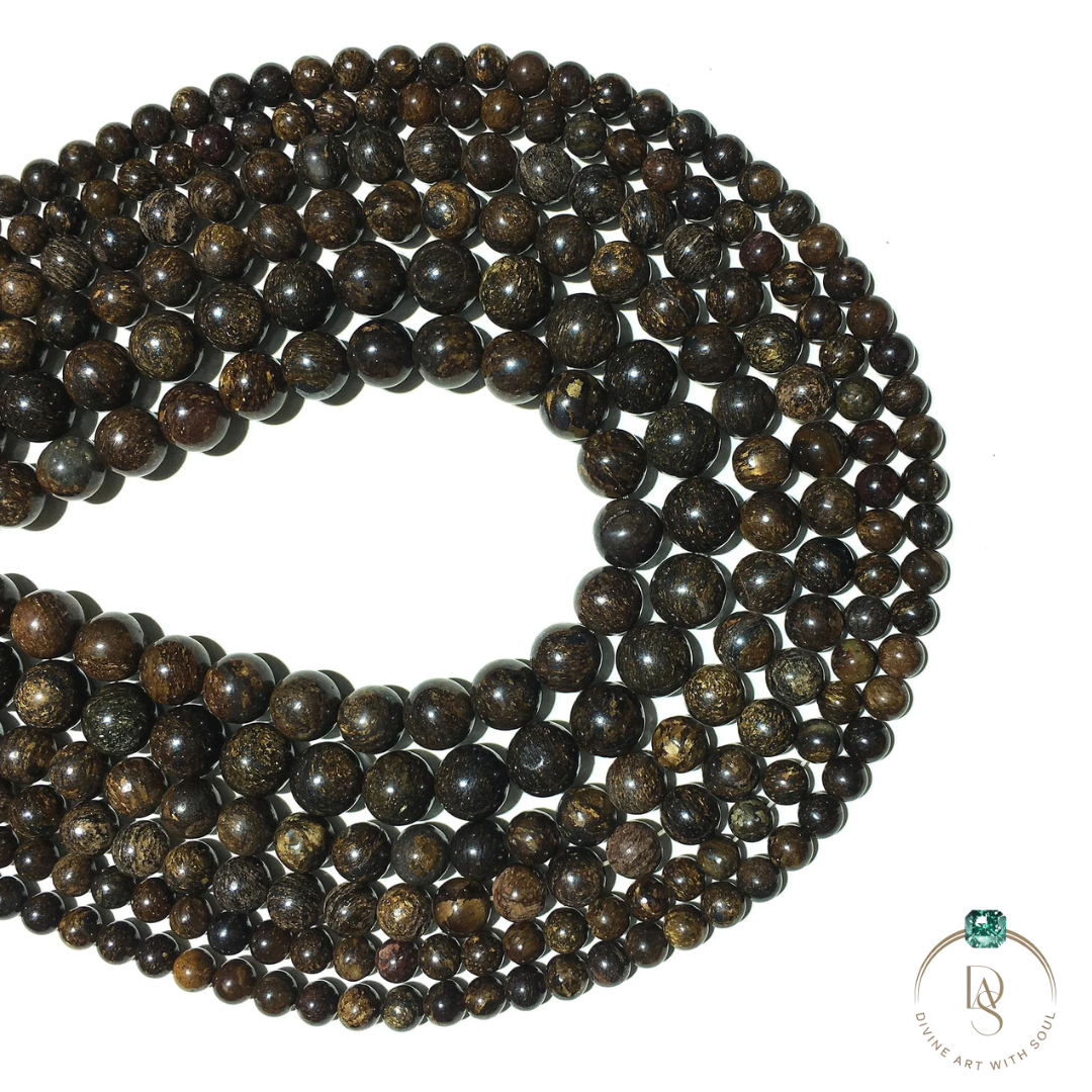 Natural Bronzite Round Beads String