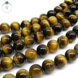 Natural Yellow Tiger Eye Round Beads String