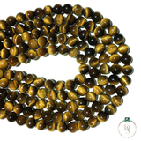 Natural Yellow Tiger Eye Round Beads String