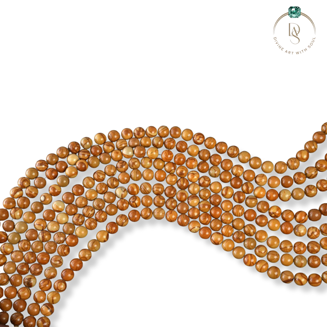 Natural Camel Jasper Round Beads String