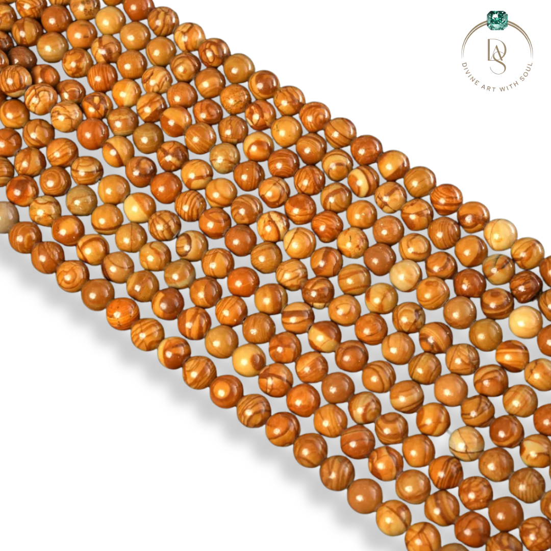 Natural Camel Jasper Round Beads String