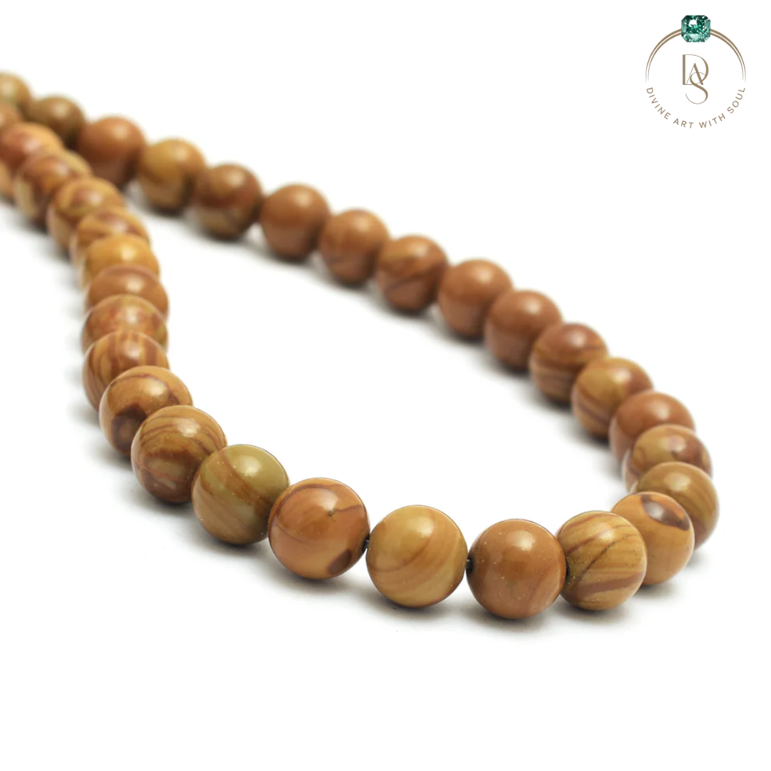 Natural Camel Jasper Round Beads String