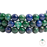 Natural Chrysocolla Azurite Round Beads String