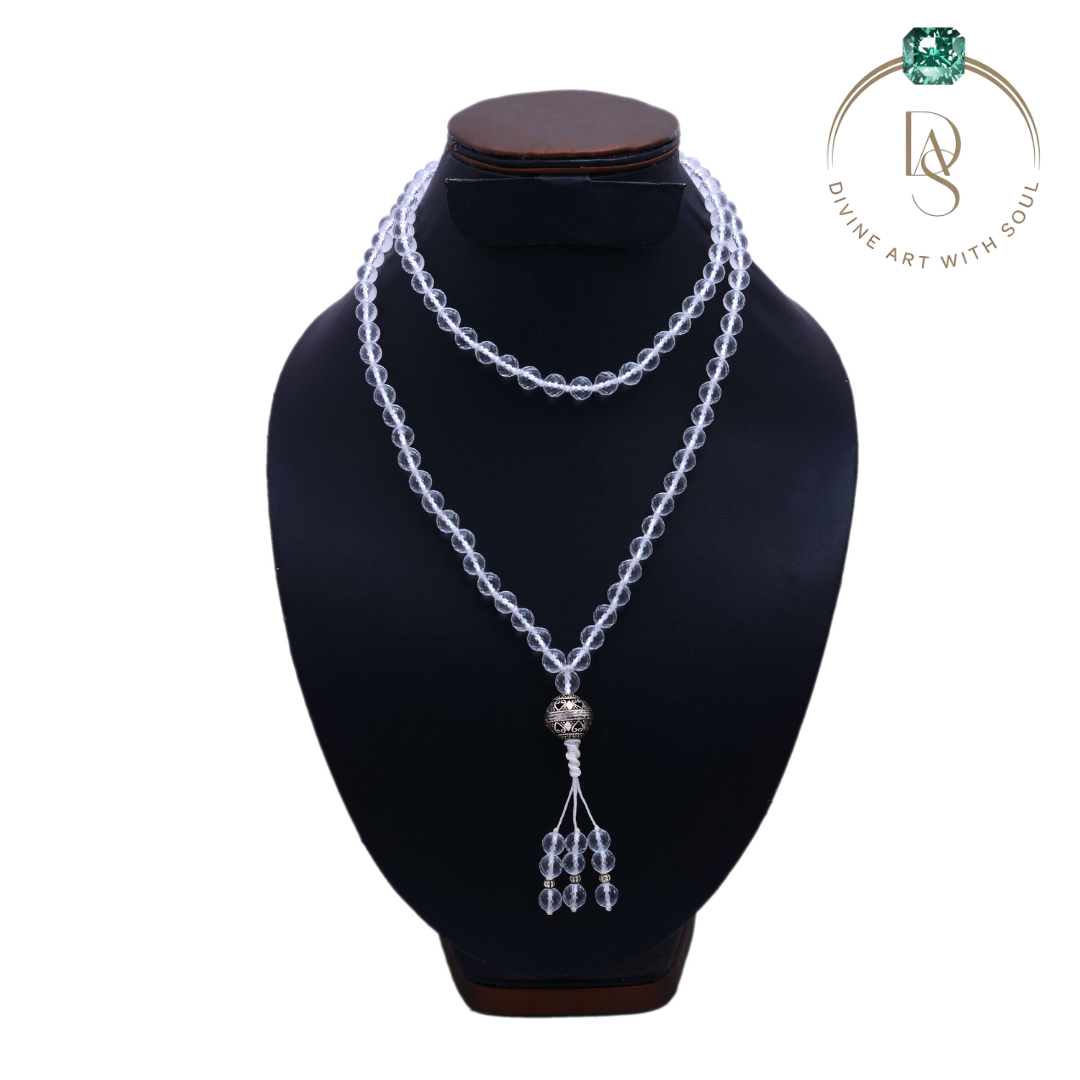 Natural Crystal Quartz Mala