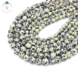 Natural Dalmatian Jasper Round Beads String