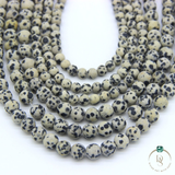 Natural Dalmatian Jasper Round Beads String