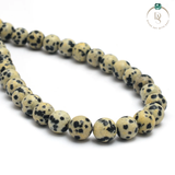 Natural Dalmatian Jasper Round Beads String