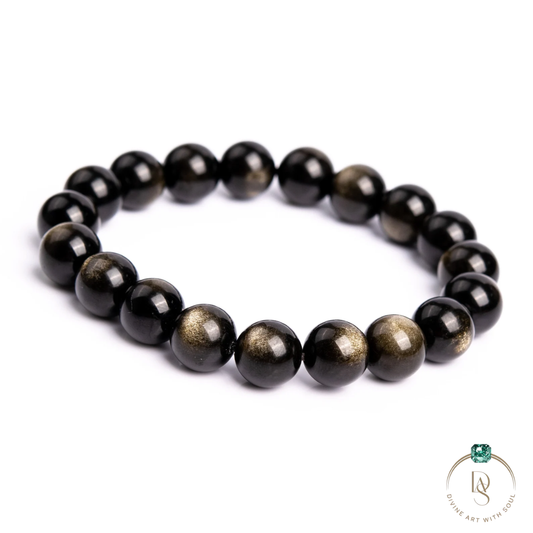Natural Golden Obsidian Bracelet