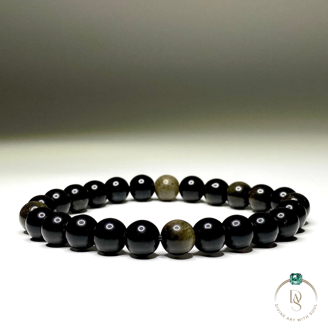 Natural Golden Obsidian Bracelet