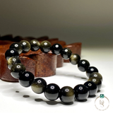 Natural Golden Obsidian Bracelet