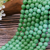 Natural Green Jade Round Beads String