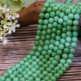 Natural Green Jade Round Beads String