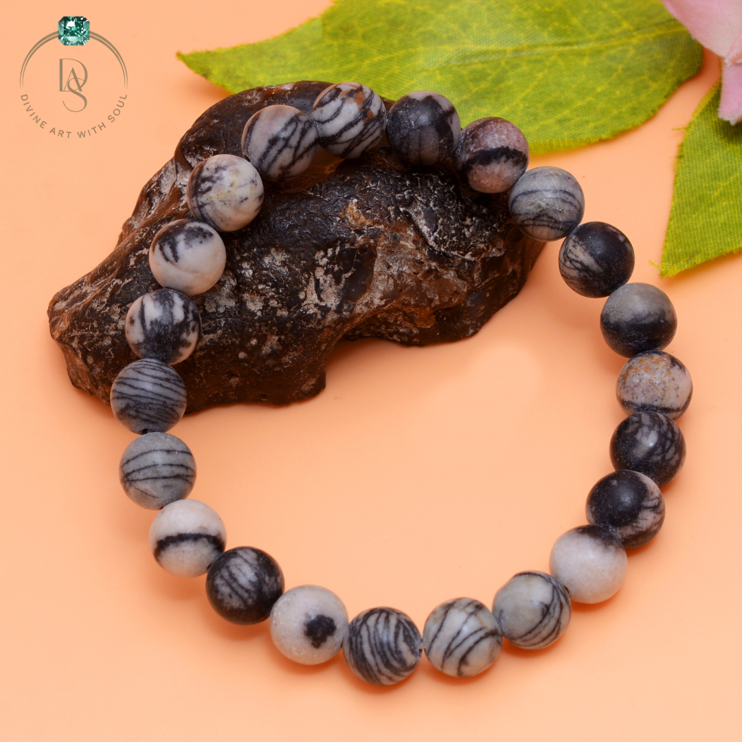 Natural Grey Picasso Jasper Bracelet