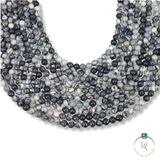 Natural Grey Picasso Jasper Round Beads String