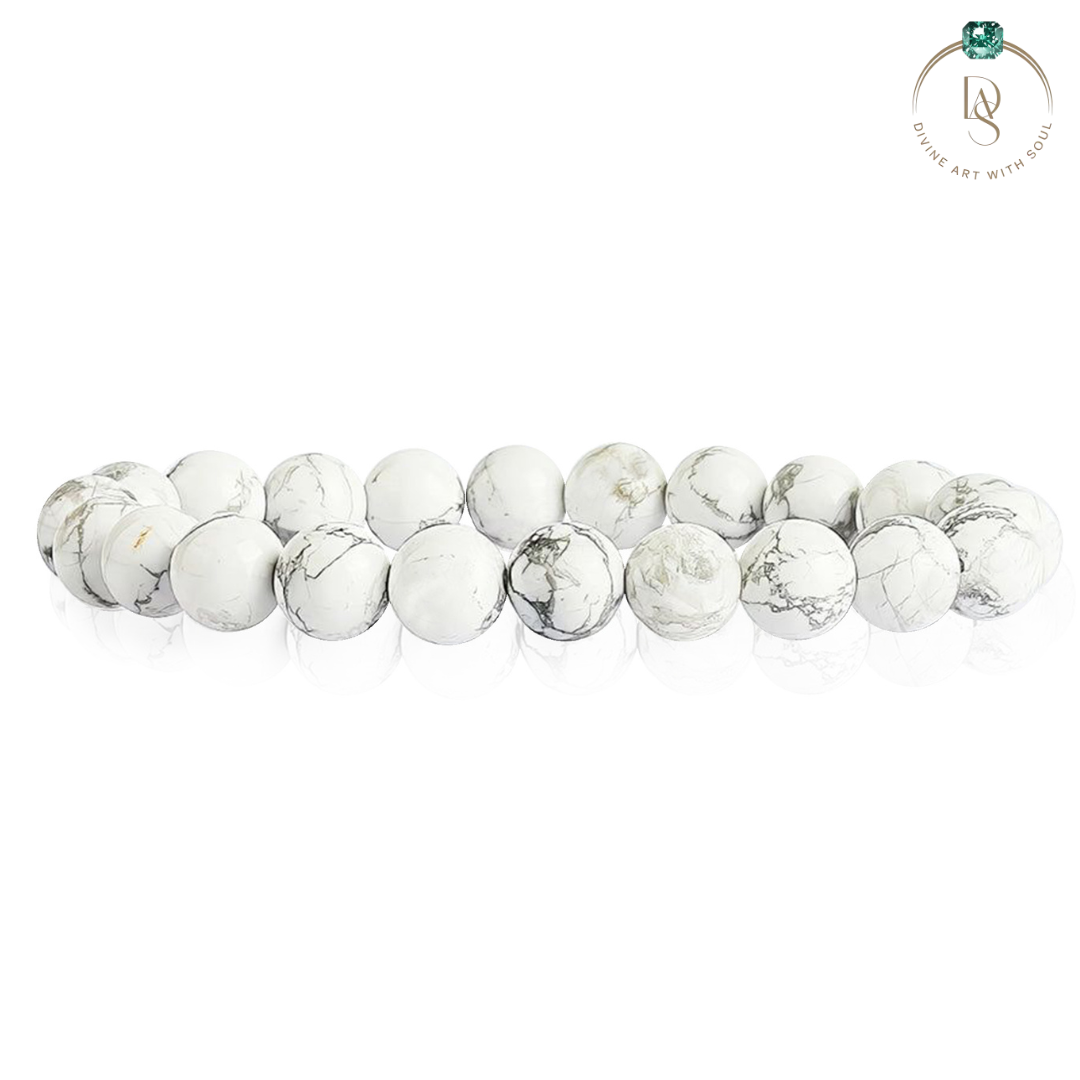 Natural White Howlite Bracelet