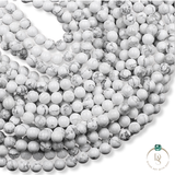 Natural White Howlite Round Beads String