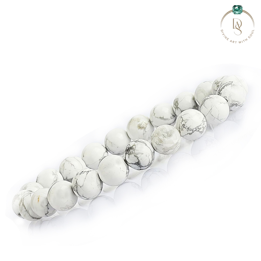 Natural White Howlite Bracelet