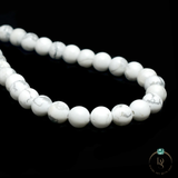 Natural White Howlite Round Beads String