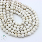 Natural Howlite Brown Round Beads String