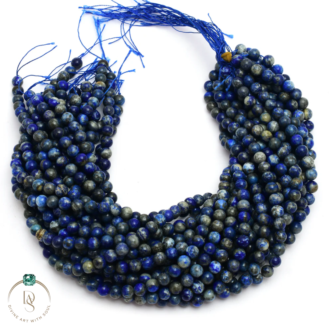 Natural Lapis Lazuli Round Beads String