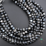 Natural Larvikite Round Beads String