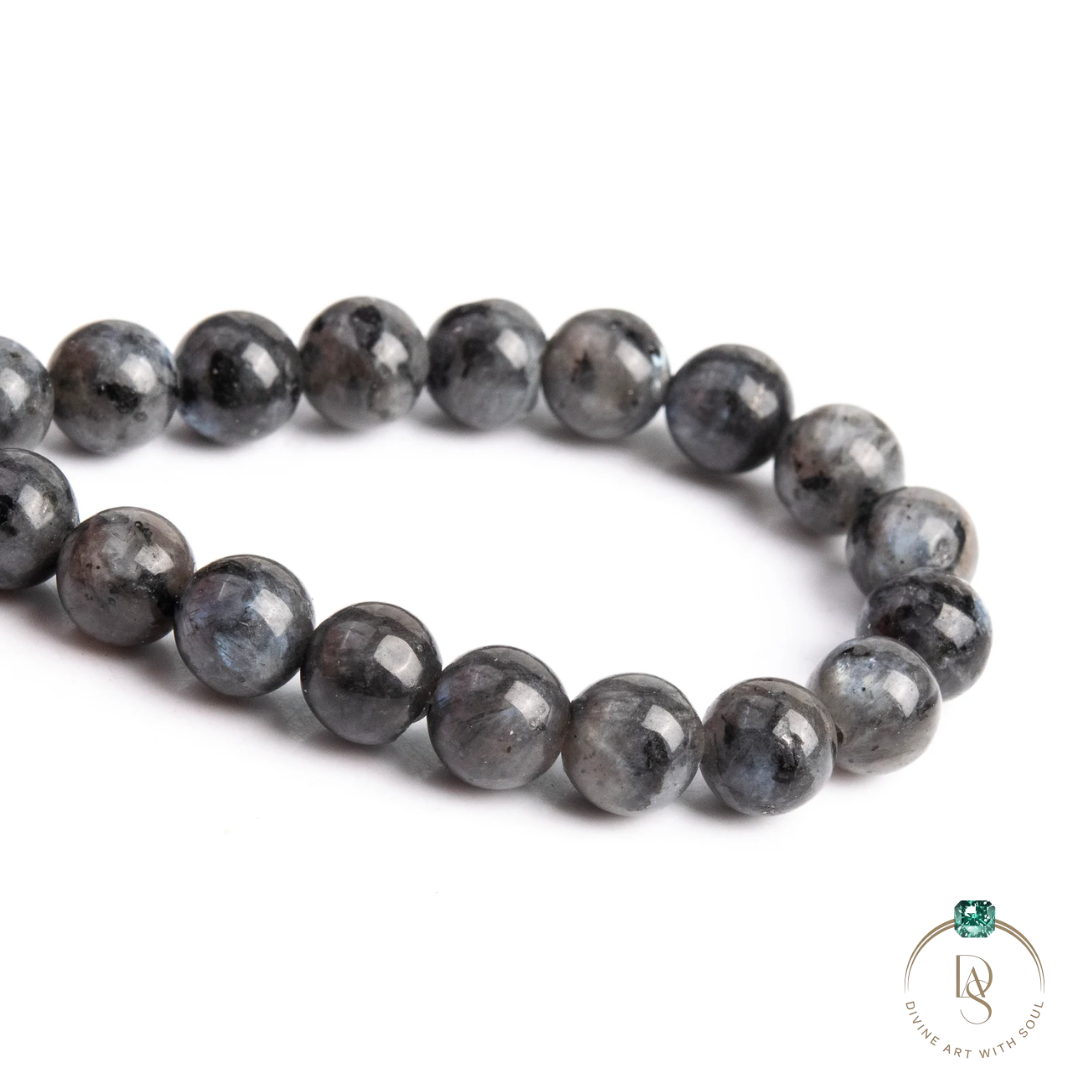 Natural Larvikite Round Beads String